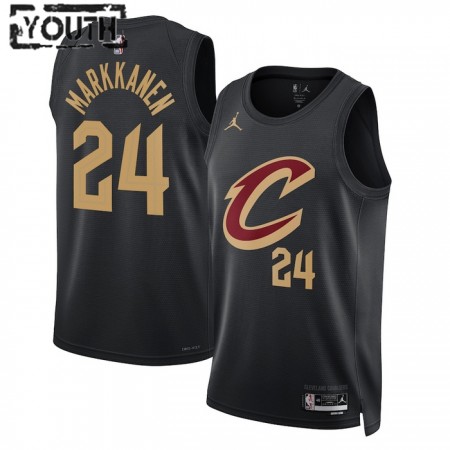 Cleveland Cavaliers Lauri Markkanen 24 Jordan 2022-23 Statement Edition Musta Lasten Pelipaidat Swingman